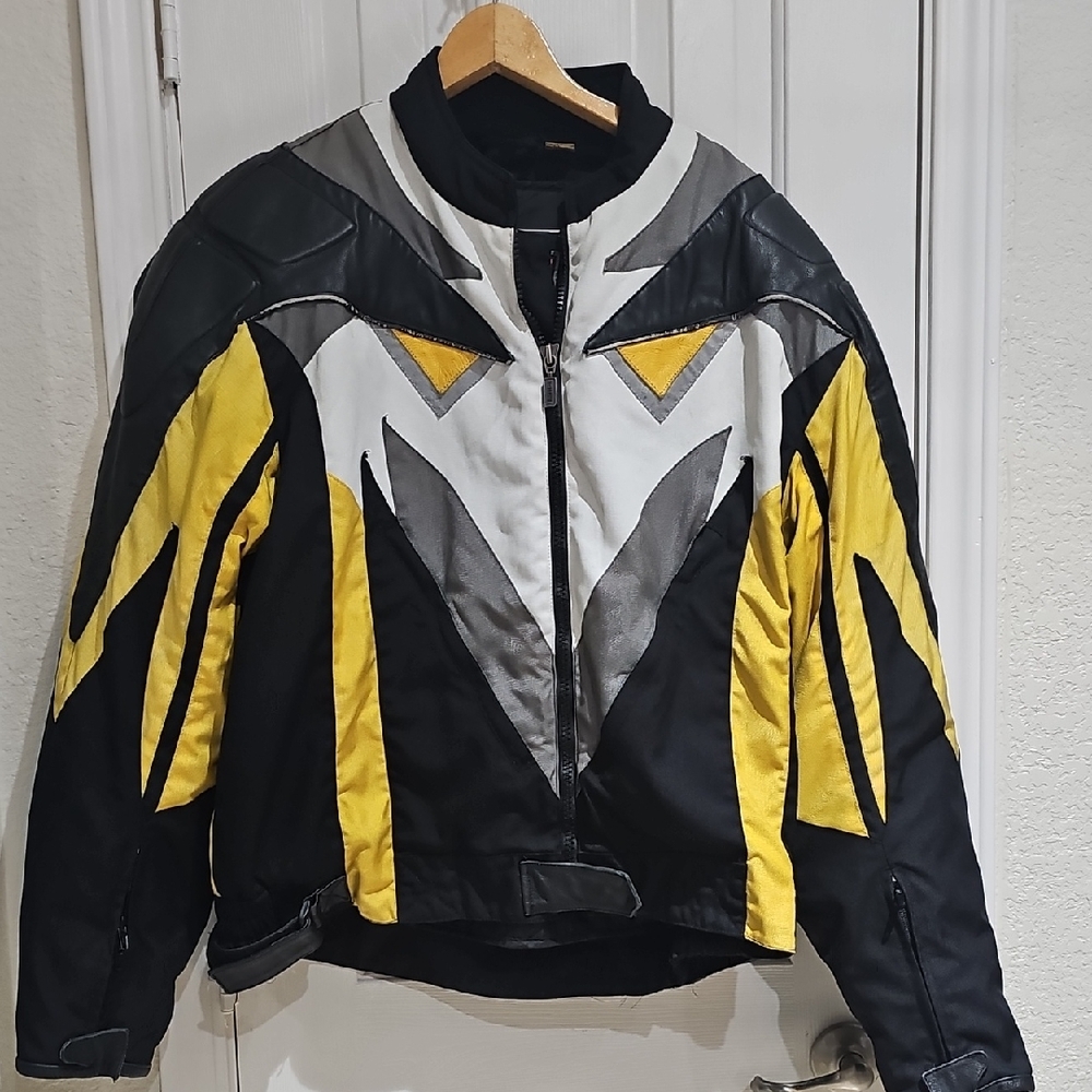 FIRSTGEAR Yellow and Black Motorcycle Jacket Size 2XL